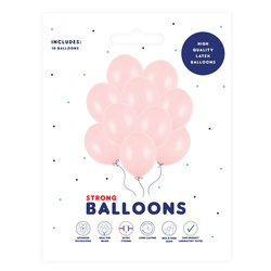 B. różowe balony pastelowe 27cm 10 sztuk SB12P-081B-10