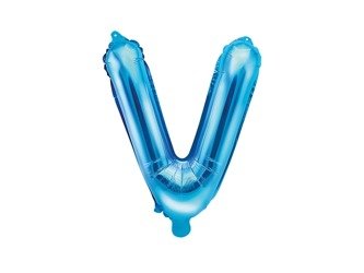 Balon foliowy V niebieski 35cm 1szt FB2M-V-001
