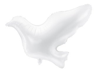 Balon foliowy biały Gołąb Komunia Chrzest 77x66cm 1 sztuka FB18-008