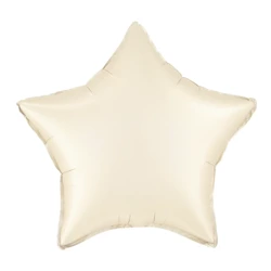 Balon foliowy matowa Gwiazdka kremowa 45cm 1 sztuka 142202