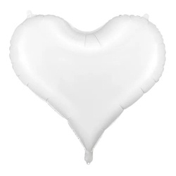 Balon foliowy serce białe 75 x 64,5 cm 1 sztuka FB141-008