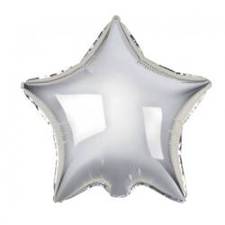 Balon foliowy srebrna gwiazda 44cm 1sztuka FG-G36SR