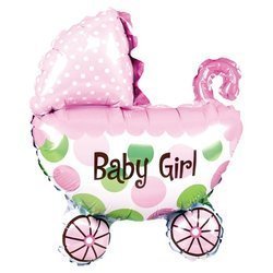 Balon foliowy wózek Baby Girl 80 x 67cm 460154
