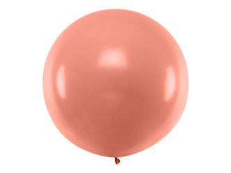 Balon okrągły metaliczny różowe złoto 100cm 1 sztuka OLBO-019R