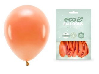 Balony Eco 30cm pastelowe pomarańczowe 10 sztuk ECO30P-005-10