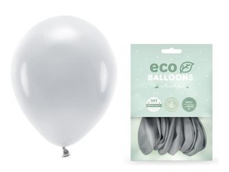 Balony Eco 30cm pastelowe szare 10 sztuk ECO30P-091-10