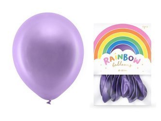 Balony Rainbow 23cm metalizowane fioletowe 10 sztuk RB23M-014-10