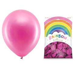 Balony Rainbow 23cm metalizowane fuksjowe 100 sztuk RB23M-080-100x