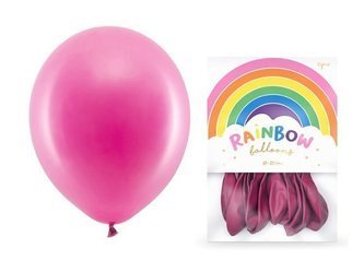 Balony Rainbow 23cm pastelowe fuksjowe 10 sztuk RB23P-080-10