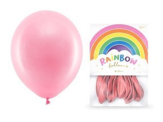 Balony Rainbow 23cm pastelowe różowe 10 sztuk RB23P-081-10