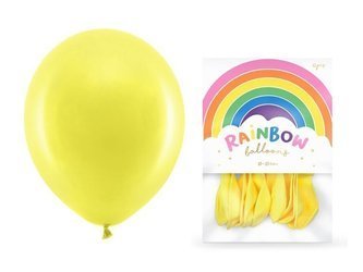 Balony Rainbow 23cm pastelowe żółte 10 sztuk RB23P-084-10