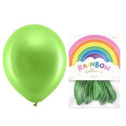 Balony Rainbow 30cm metalizowane j. zielone 10 sztuk RB30M-102-10