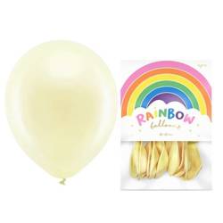 Balony Rainbow 30cm metalizowane kremowe 10 sztuk RB30M-079-10