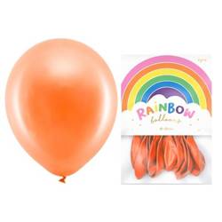 Balony Rainbow 30cm metalizowane pomarańczowe 10 sztuk RB30M-005-10