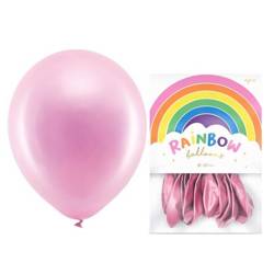 Balony Rainbow 30cm metalizowane różowe 10 sztuk RB30M-081-10
