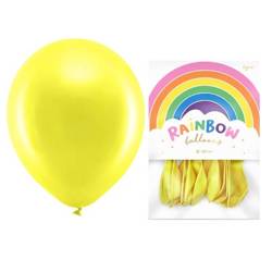 Balony Rainbow 30cm metalizowane żółte 10 sztuk RB30M-084-10