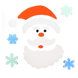 Naklejki Świąteczne żelowe Mikołaj i śnieżynki NR7825-MIKOŁAJ/ŚNIEŻYNKI