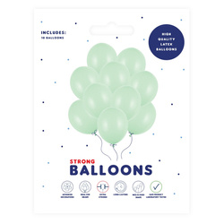 Pistacjowe balony pastelowe 27cm 10 sztuk SB12P-096-10x