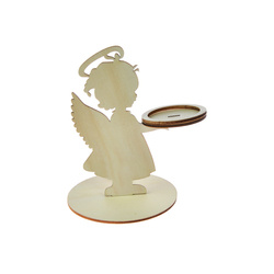 Świecznik aniołek drewniany na Boże Narodzenie 1 sztuka BD3691