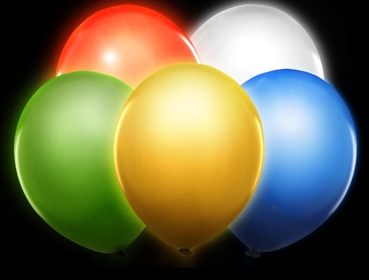 Balony LED 12 cali 30cm kolorowe 5 sztuk