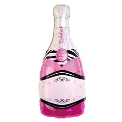 Balon foliowy Butelka szampana różowa 100 x 49cm 1szt 460206