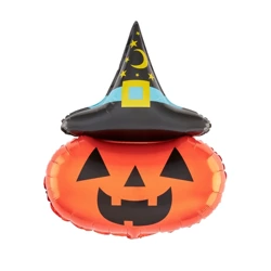 Balon foliowy Dynia w kapeluszu Halloween 64x88cm 1 sztuka 137406