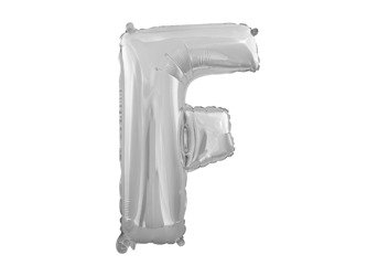 Balon foliowy F srebrny 80cm 1szt BF32-F-SR