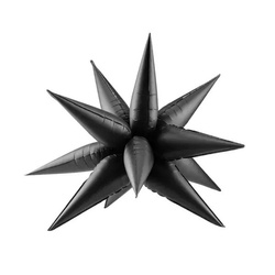 Balon foliowy Gwiazda 3D 70cm czarna FB68M-010