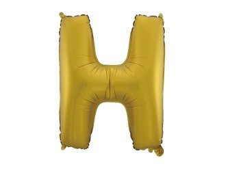 Balon foliowy H złoty 80cm 1szt BF32-H-ZLO