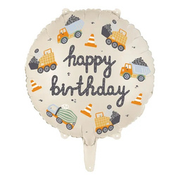 Balon foliowy Happy Birthday Auta 45cm 1 sztuka FB213