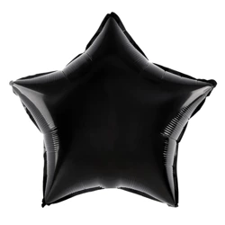 Balon foliowy czarna Gwiazdka 45cm 1 sztuka 460005