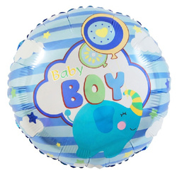Balon foliowy na Roczek Baby Shower chłopca Baby Boy niebieski 45cm 1szt FG-OBBY
