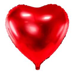 Balon foliowy serce czerwone 45cm + hel 1 sztuka Bukiet-1
