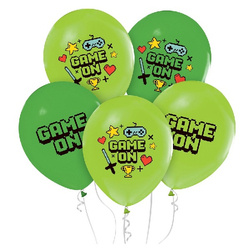 Balon piksele zielone Game On 30cm 5 sztuk GZ-GAMO