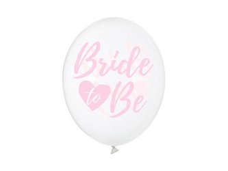 Balony Bride to be różowy nadruk 50 sztuk SB14C-205-099P-50x