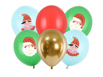 Balony Mikołaje Elfy na Boże Narodzenie 6 sztuk SB14P-330-000-6