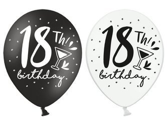 Balony na 18 urodziny 18th! birthday 30cm 50 sztuk SB14P-246-000-50x