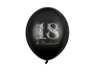 Balony na 18 urodziny Brilliant 30cm 50 sztuk SB14P-136-010-50x