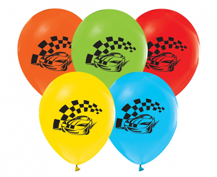 Balony samochody wyścigowe kolorowe 30cm 5 sztuk GZ-SMW5
