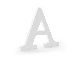 Drewniana litera A biała 20cm DL1-A-008