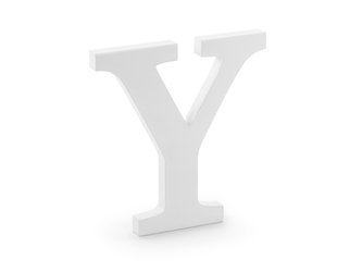 Drewniana litera Y biała 20cm DL1-Y-008
