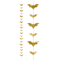 Girlanda papierowa Nietoperze złota 1,5m 1szt GL26-019ME