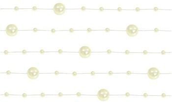 Girlandy perłowe 5x1,3m kremowy gp2