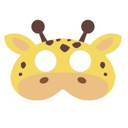 Maska filcowa Żyrafa 1 sztuka 910006