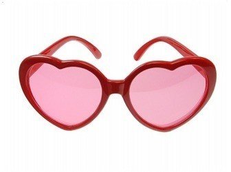 Okulary serduszka czerwone okr3-007