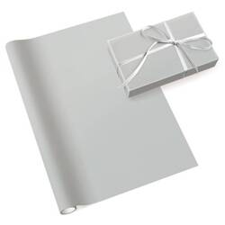 Papier do pakowania prezentów srebrny 1 rolka 70x200cm PAPIER-11