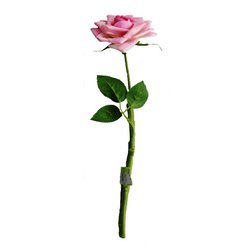 Sztuczna róża dekoracyjna różowa 40cm 1 sztuka VC6002-R