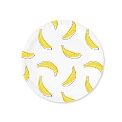 Talerzyki papierowe Banana party 18cm 6 sztuk 511001