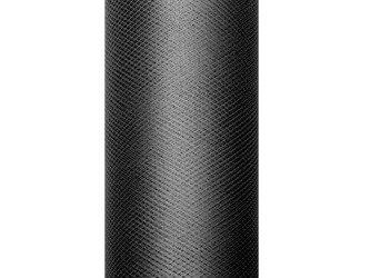 Tiul dekoracyjny czarny 30cm x 9m 1 rolka TIU30-010