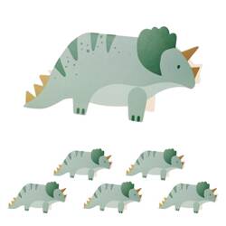 Zaproszenie na Urodziny Triceratops dinozaur 6 sztuk ZPP2